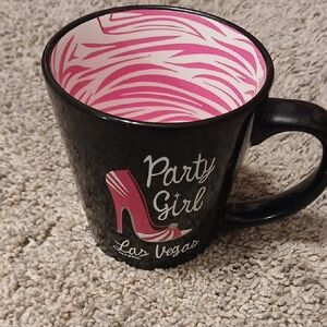 Chic Party Girl Las Vegas Mug - Black and Pink